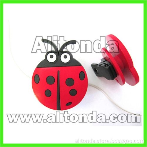 Cute cartoon animal monkey cow shape soft mini cable tidy custom winder for promotional gifts